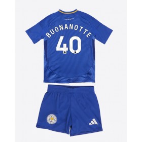 Leicester City Facundo Buonanotte #40 Hemmakläder Barn 2024-25 Kortärmad (+ Korta byxor)